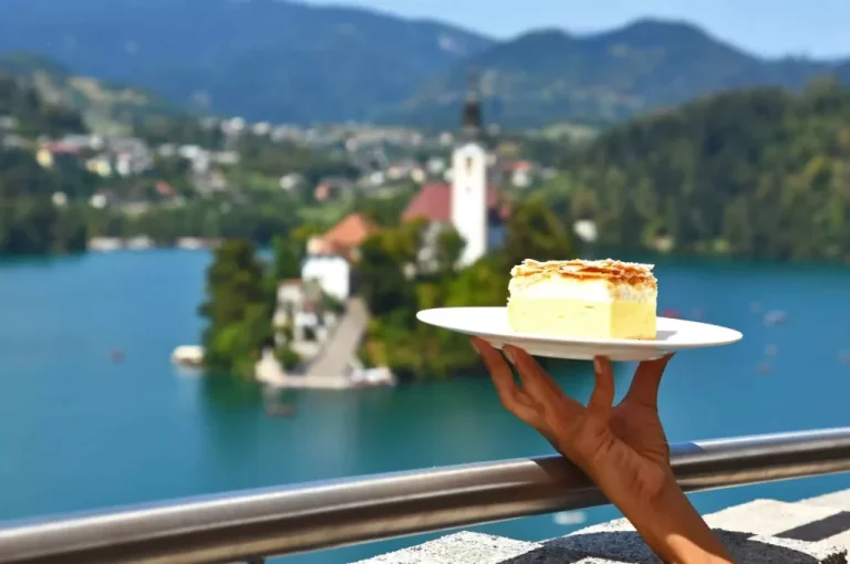 Gâteau à la crème Kremšnita à Bled x