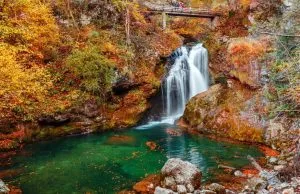 Waterfall Šum in Vintgar Gorge